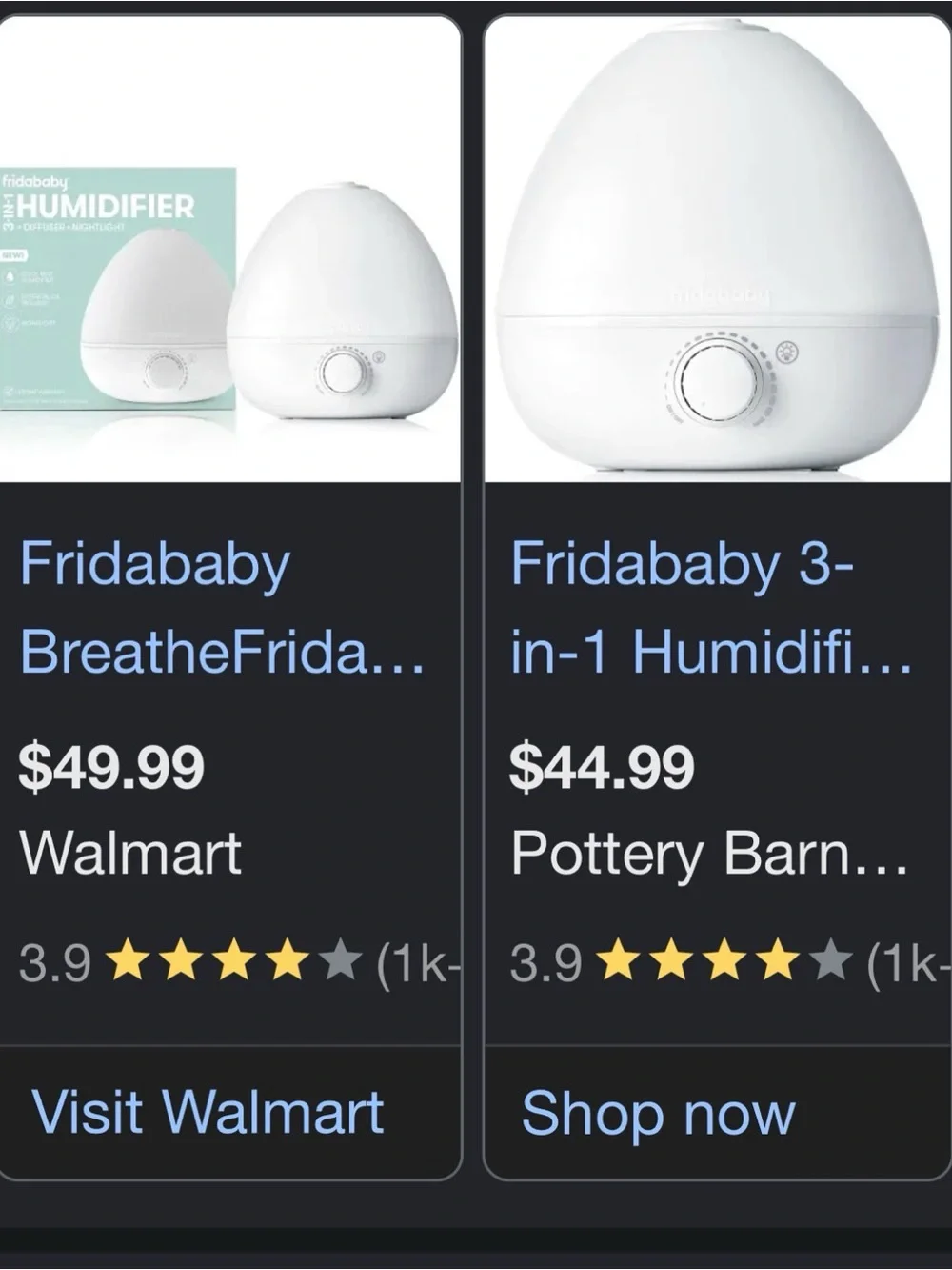 BNIB frida baby 3-in-1 Humidifier - Diffuser - Nightlight
